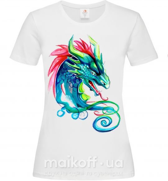Женская футболка Pastel dragon Белый фото