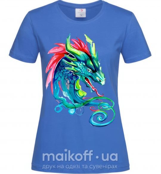 Женская футболка Pastel dragon Ярко-синий фото