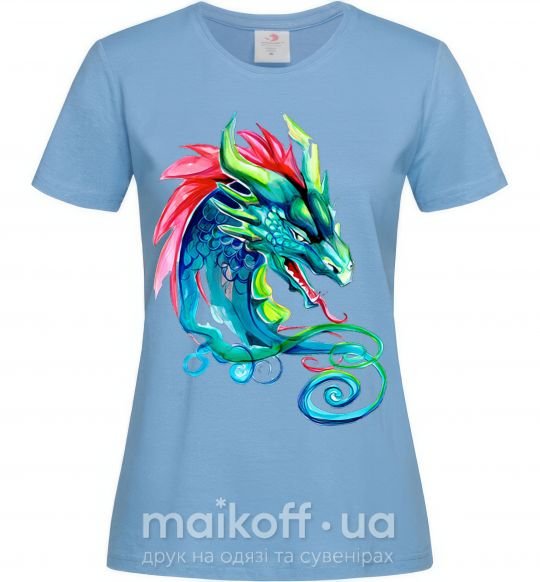 Женская футболка Pastel dragon Голубой фото