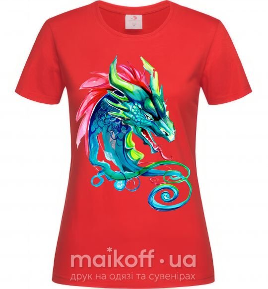 Жіноча футболка Pastel dragon Червоний фото