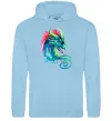 Мужская толстовка (худи) Pastel dragon Голубой фото