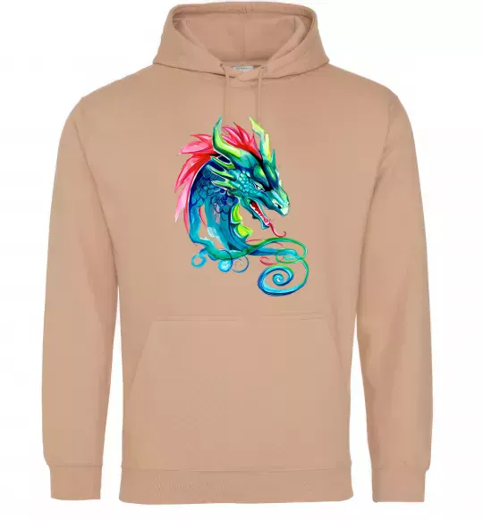 Жіноча толстовка (худі) Pastel dragon Пісочний фото