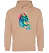 Жіноча толстовка (худі) Pastel dragon Пісочний фото