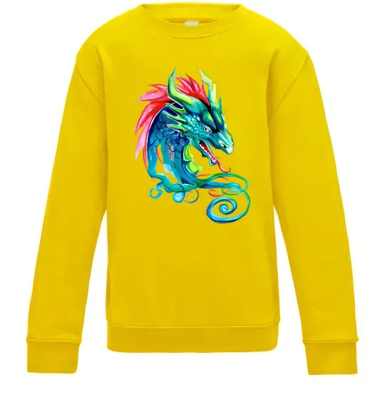Дитячий світшот Pastel dragon Сонячно жовтий фото