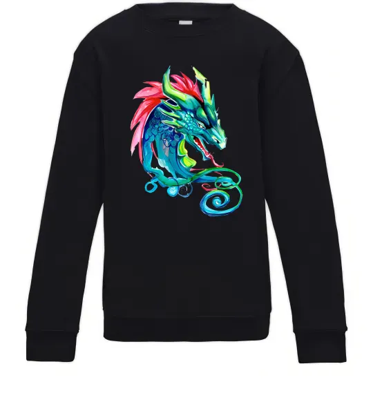 Дитячий світшот Pastel dragon Чорний фото