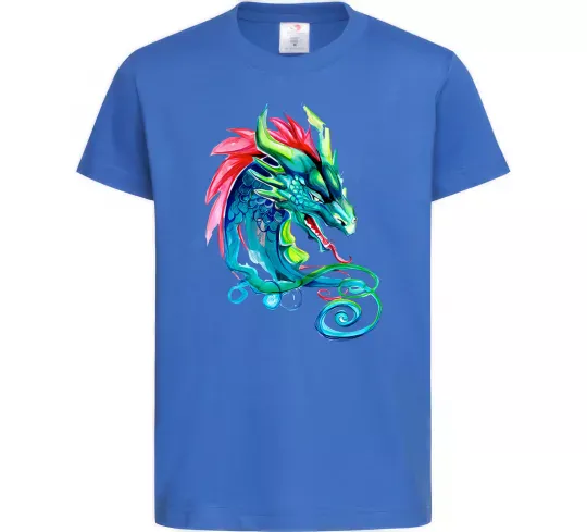 Детская футболка Pastel dragon Ярко-синий фото
