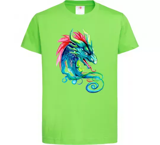 Детская футболка Pastel dragon Лаймовый фото