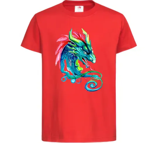 Детская футболка Pastel dragon Красный фото