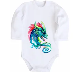 Детский боди Dragon Family Белый фото