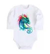 Дитячий бодік Pastel dragon Білий фото