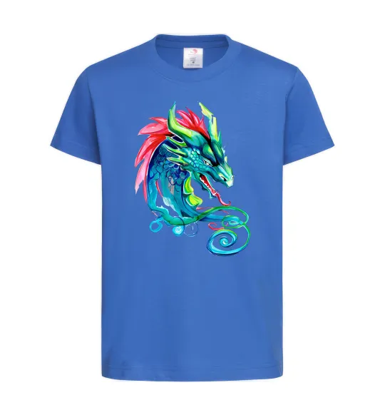 Дитяча футболка Pastel dragon Яскраво-синій фото