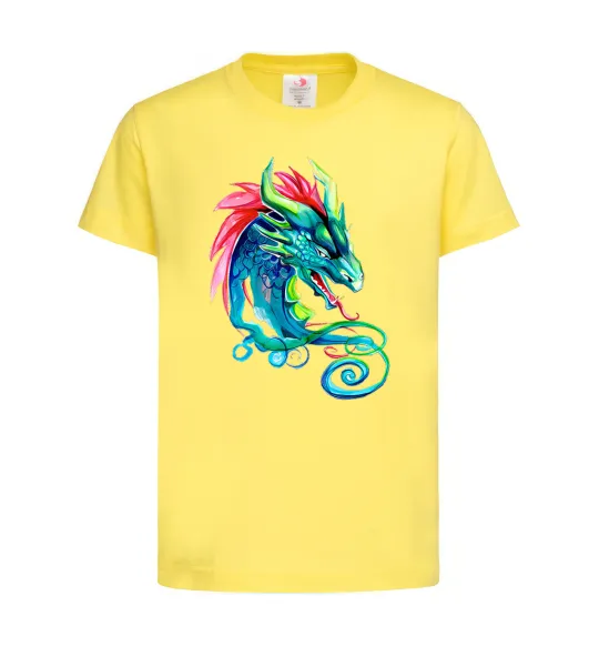 Дитяча футболка Pastel dragon Лимонний фото