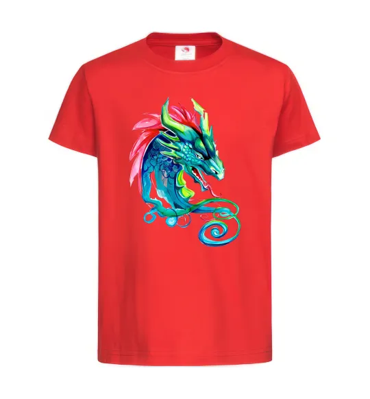 Дитяча футболка Pastel dragon Червоний фото