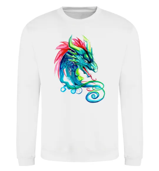 Свитшот Pastel dragon Белый фото