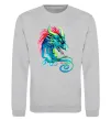 Свитшот Pastel dragon Серый меланж фото