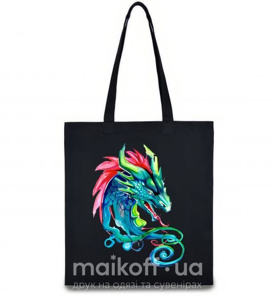 Эко-сумка Pastel dragon Черный фото