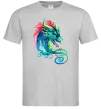 Мужская футболка Pastel dragon Серый фото