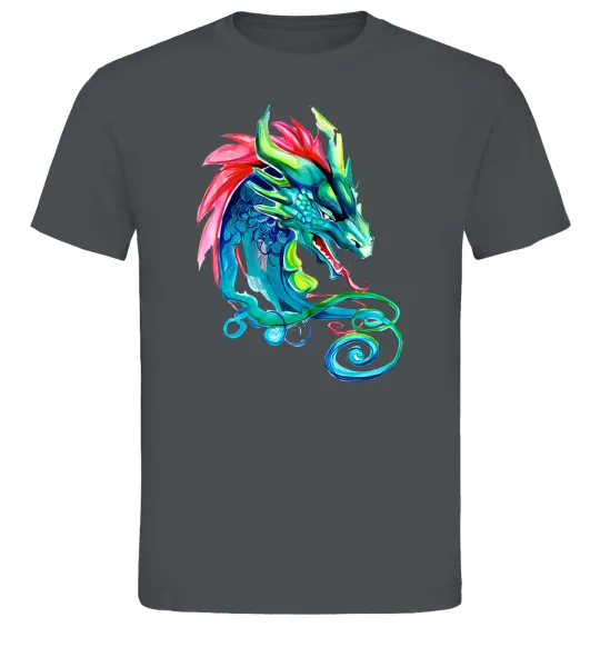 Мужская футболка Pastel dragon Графит фото