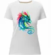 Жіноча преміум футболка Pastel dragon Білий фото
