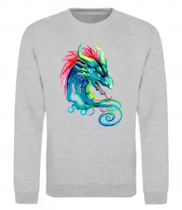 Свитшот Pastel dragon Серый меланж фото