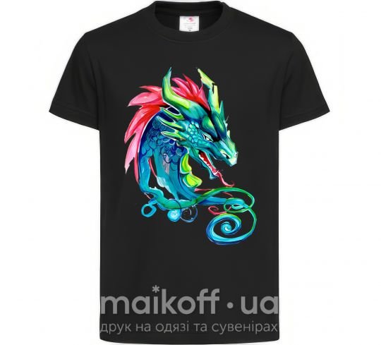 Детская футболка Pastel dragon Черный фото