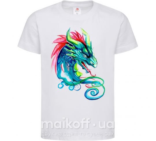 Детская футболка Pastel dragon Белый фото