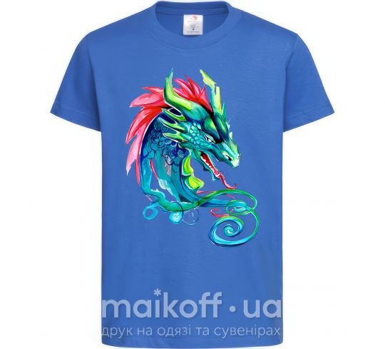 Дитяча футболка Pastel dragon Яскраво-синій фото