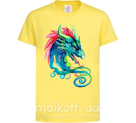 Детская футболка Pastel dragon Лимонный фото
