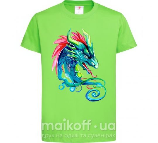 Детская футболка Pastel dragon Лаймовый фото