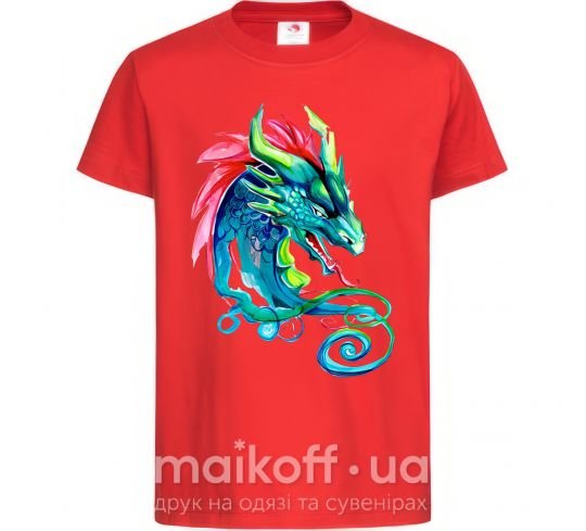 Детская футболка Pastel dragon Красный фото