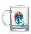Чашка стеклянная Pastel dragon Прозрачный фото