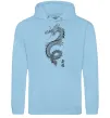 Мужская толстовка (худи) Japan dragon Голубой фото