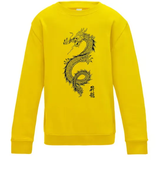 Дитячий світшот Japan dragon Сонячно жовтий фото