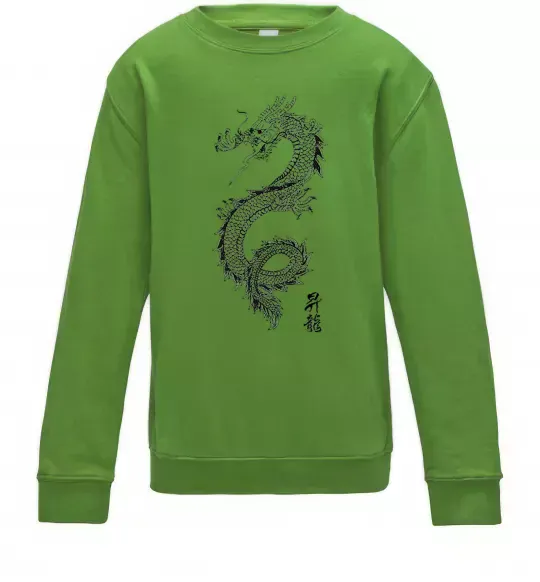 Дитячий світшот Japan dragon Лаймовий фото