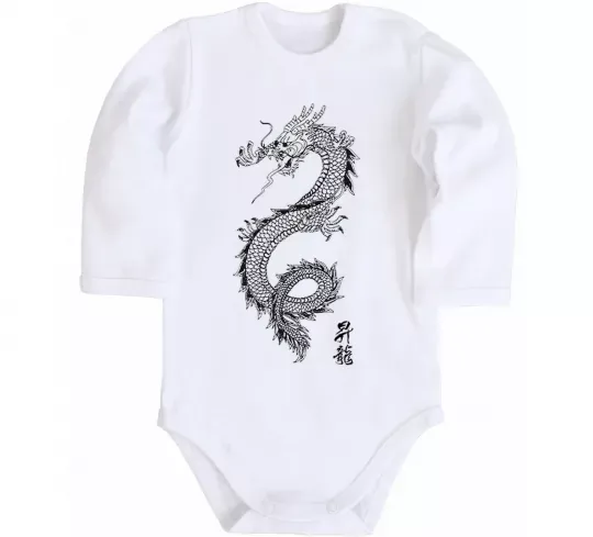 Детский боди Japan dragon Белый фото