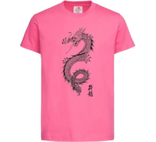 Дитяча футболка Japan dragon Яскраво-рожевий фото