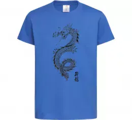 Детская футболка Japan dragon Ярко-синий фото