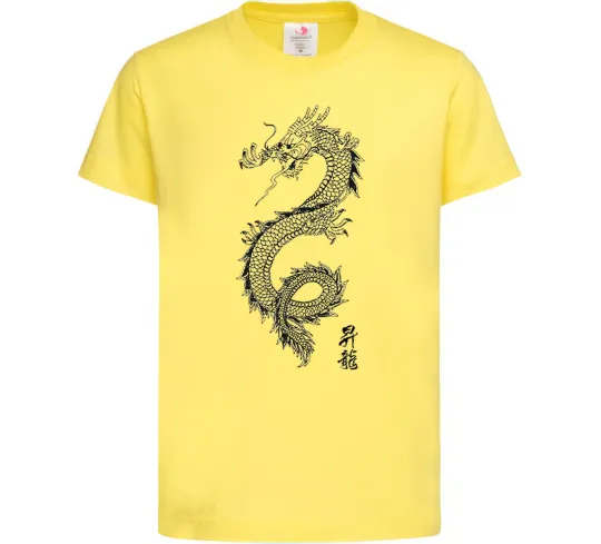 Дитяча футболка Japan dragon Лимонний фото