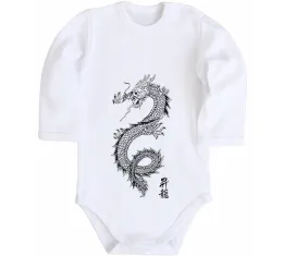 Дитячий бодік Japan dragon Білий фото