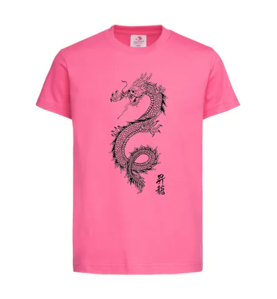 Дитяча футболка Japan dragon Яскраво-рожевий фото