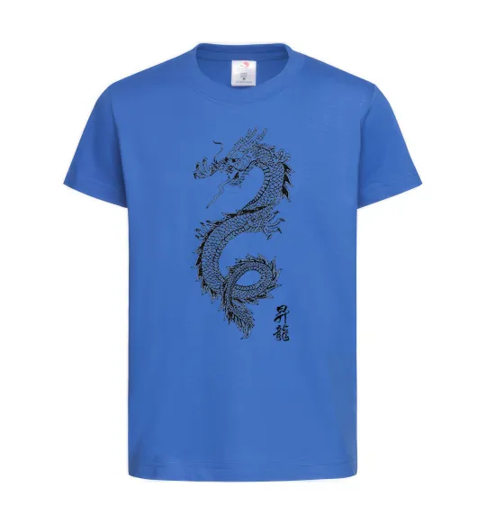 Дитяча футболка Japan dragon Яскраво-синій фото