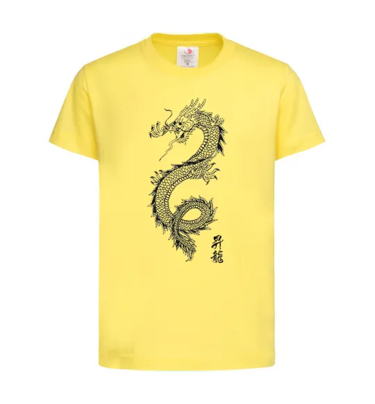Дитяча футболка Japan dragon Лимонний фото