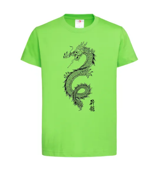 Дитяча футболка Japan dragon Лаймовий фото