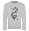 Свитшот Japan dragon Серый меланж фото