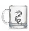 Чашка стеклянная Japan dragon Прозрачный фото
