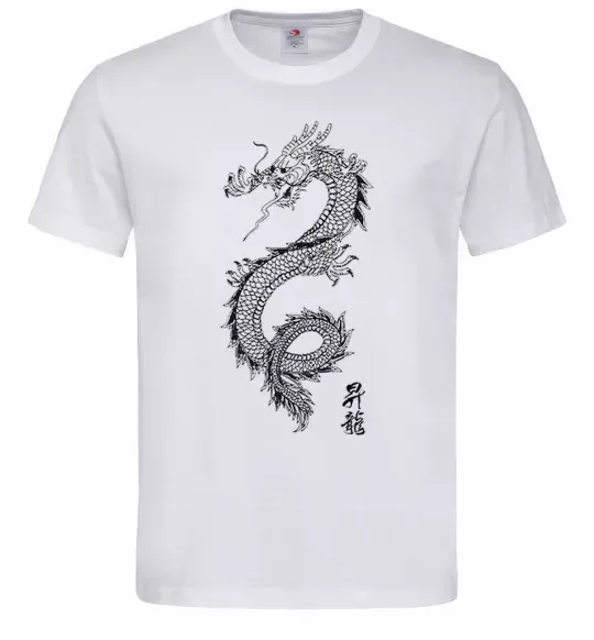 Мужская футболка Japan dragon Белый фото