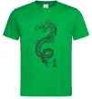 Мужская футболка Japan dragon Зеленый фото