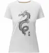Жіноча преміум футболка Japan dragon Білий фото