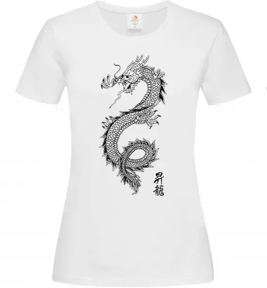 Жіноча футболка Japan dragon Білий фото