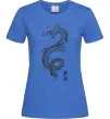 Жіноча футболка Japan dragon Яскраво-синій фото